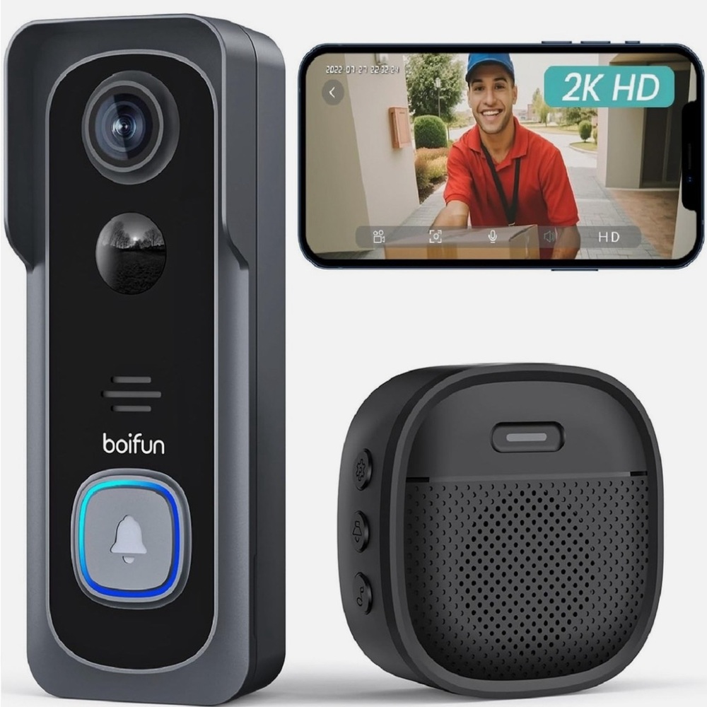 Amazon Black Video Doorbell and Speaker Set